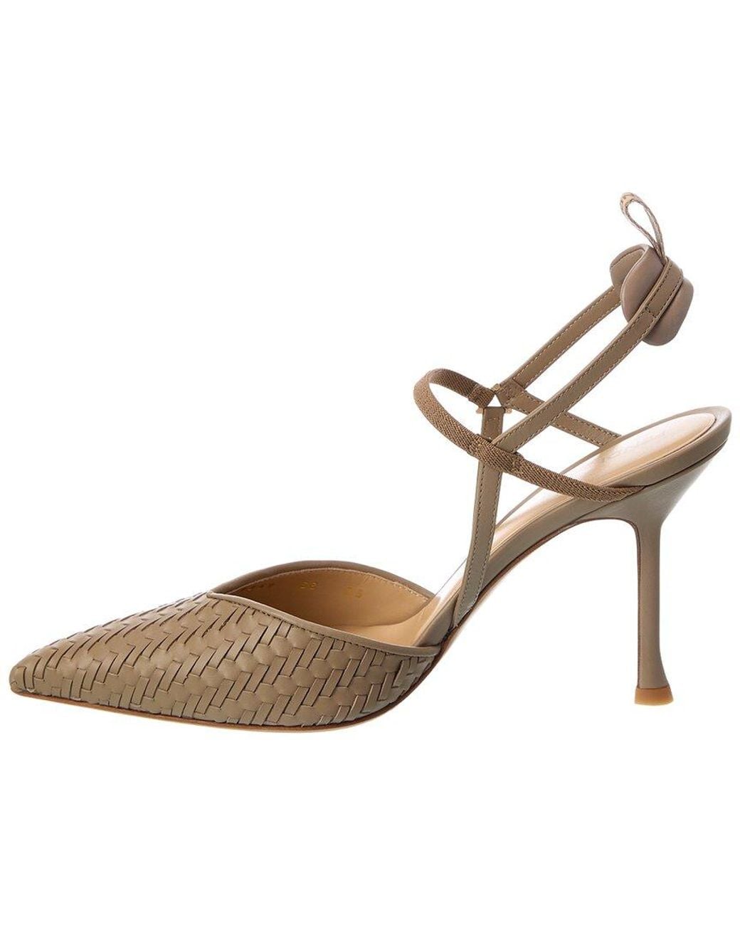 Fendi Metallic Very Colibri Leather Slingback Pump