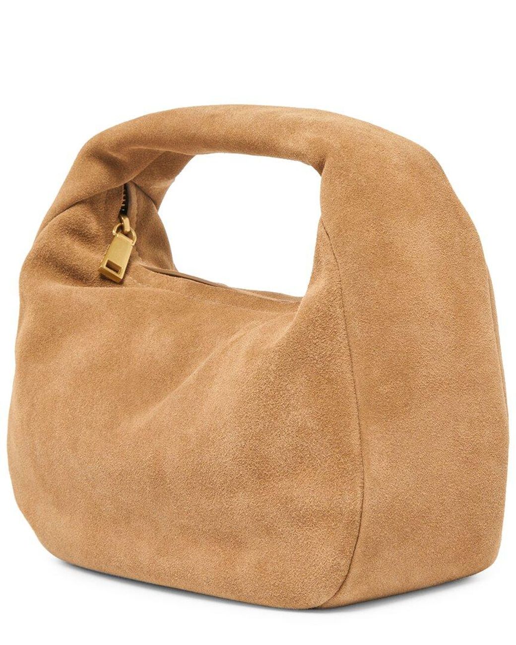 Dolce Vita Brown Frankie Suede Moon Shaped Bag