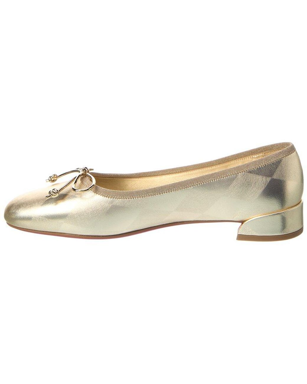 Christian Louboutin Natural Sweetie Jane Leather Flat