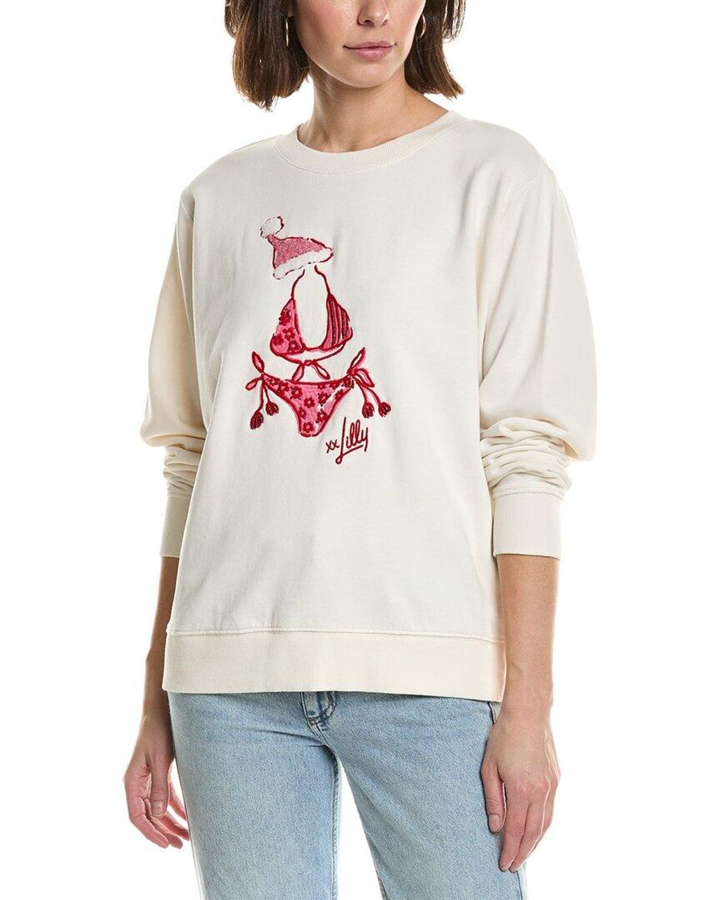 Lilly Pulitzer White Ballad Crewneck Sweatshirt
