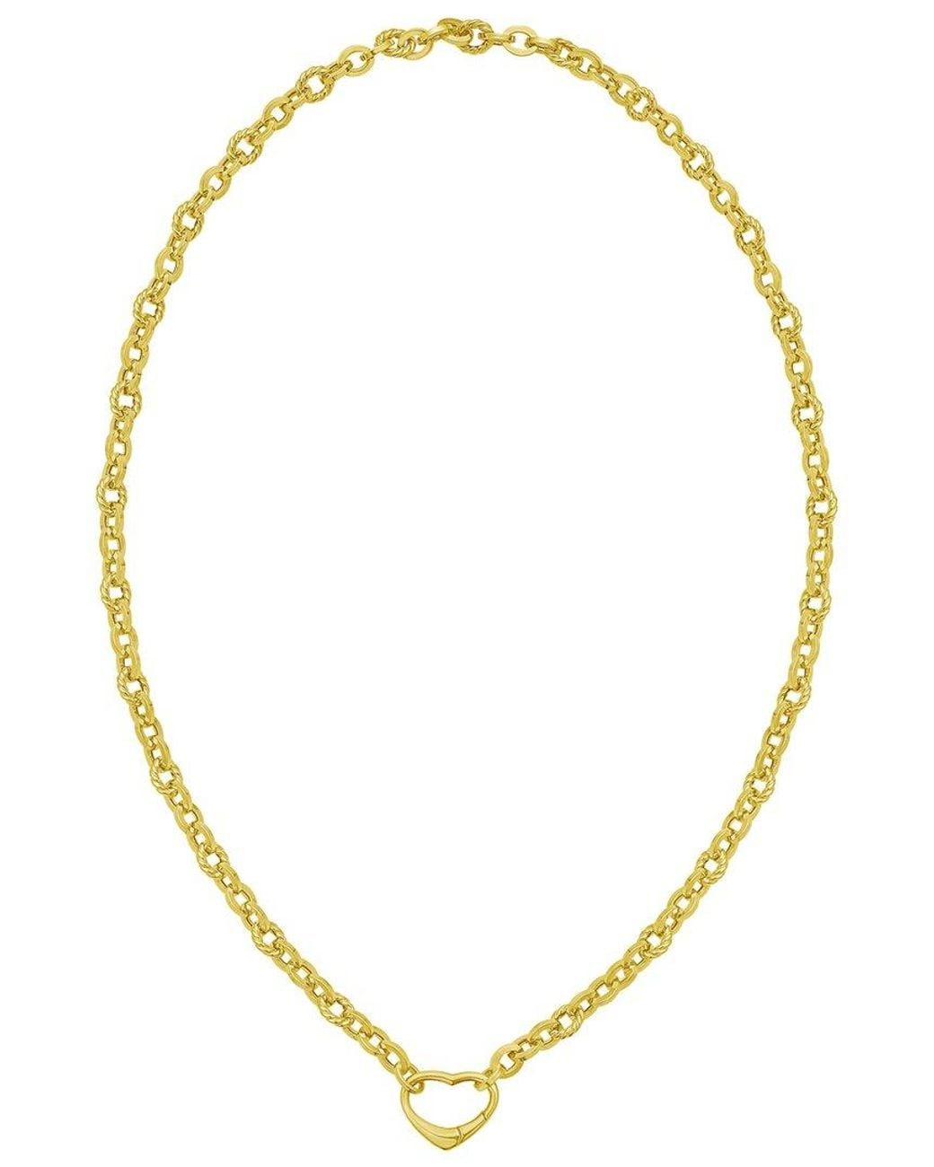 Italian Gold Metallic 14K Heart Necklace