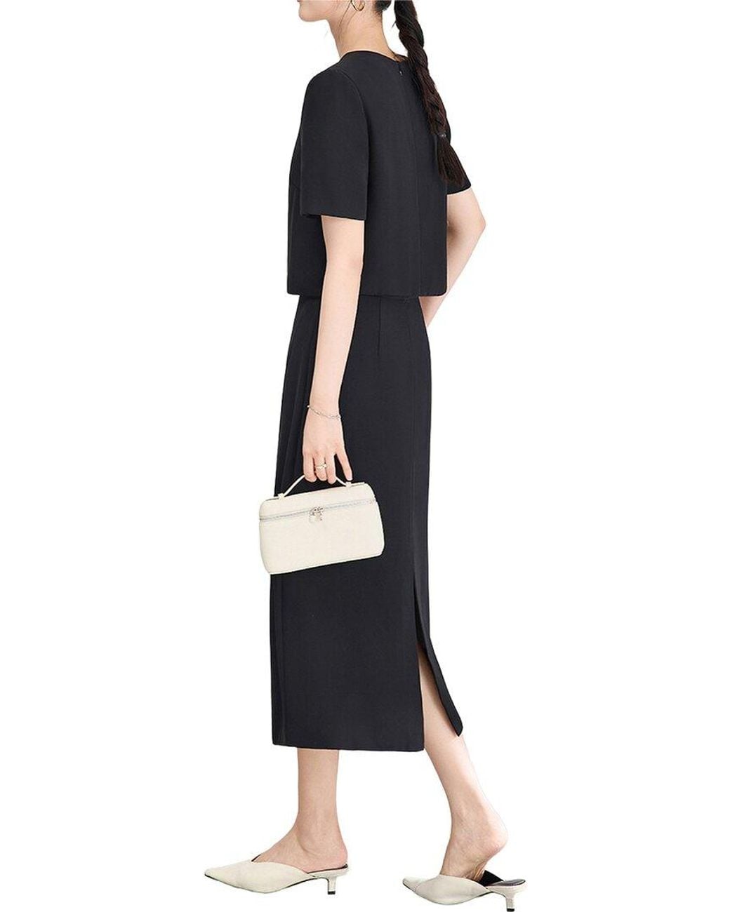 WLZD Black 2Pc Top & Skirt Set
