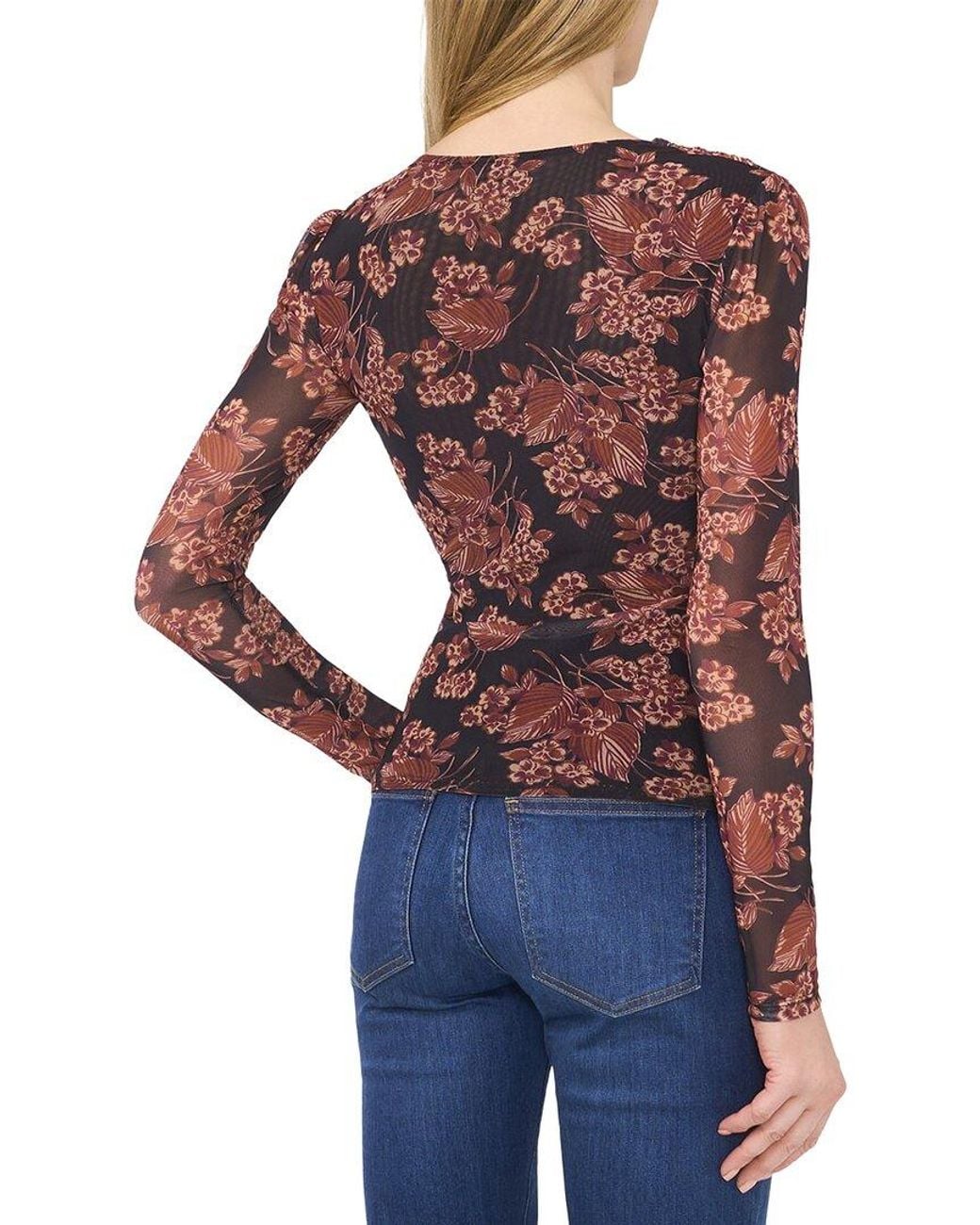 Ted Baker Blue V Neck Crossover Knit Top