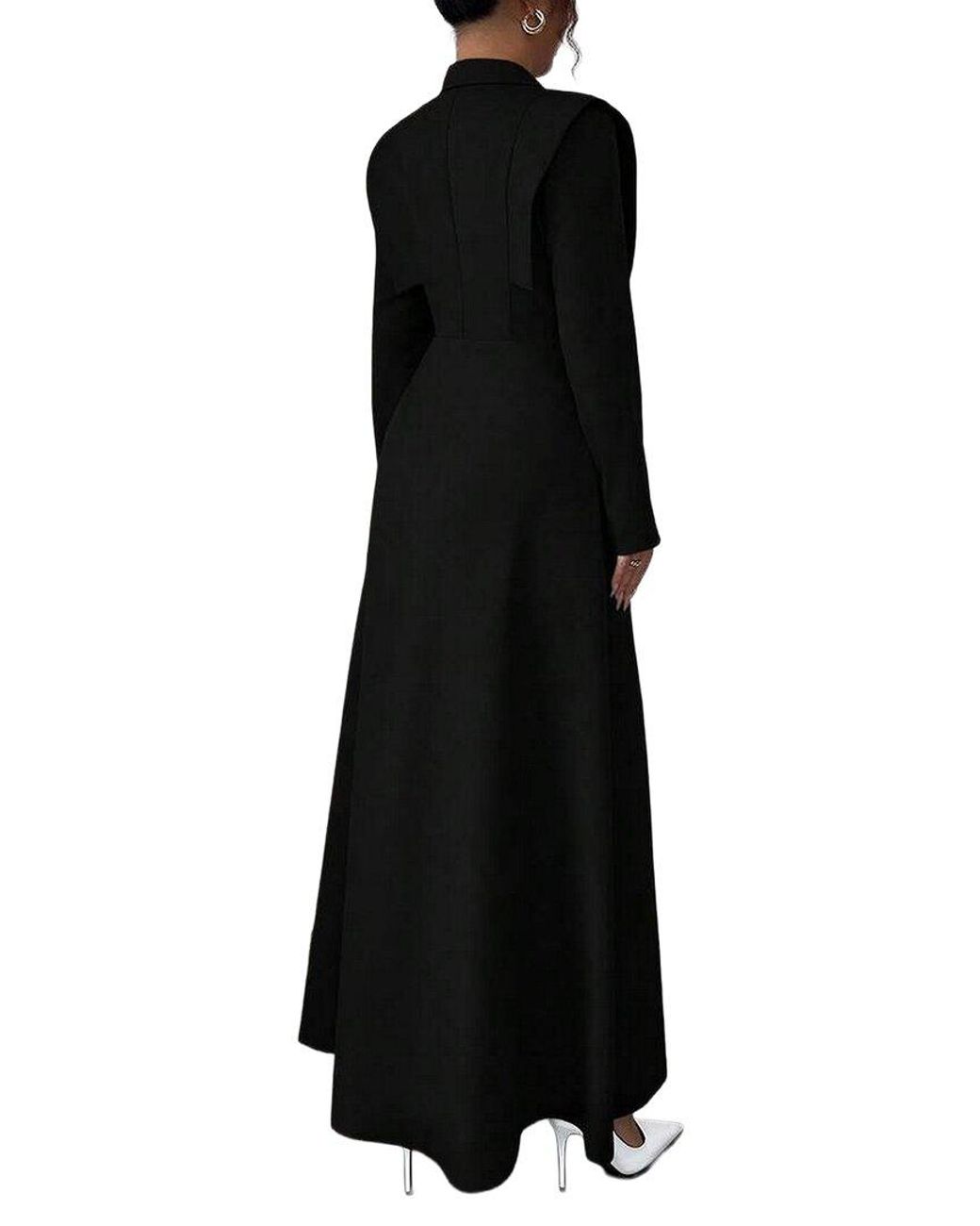 XIRELLI Black Solid Maxi Dress