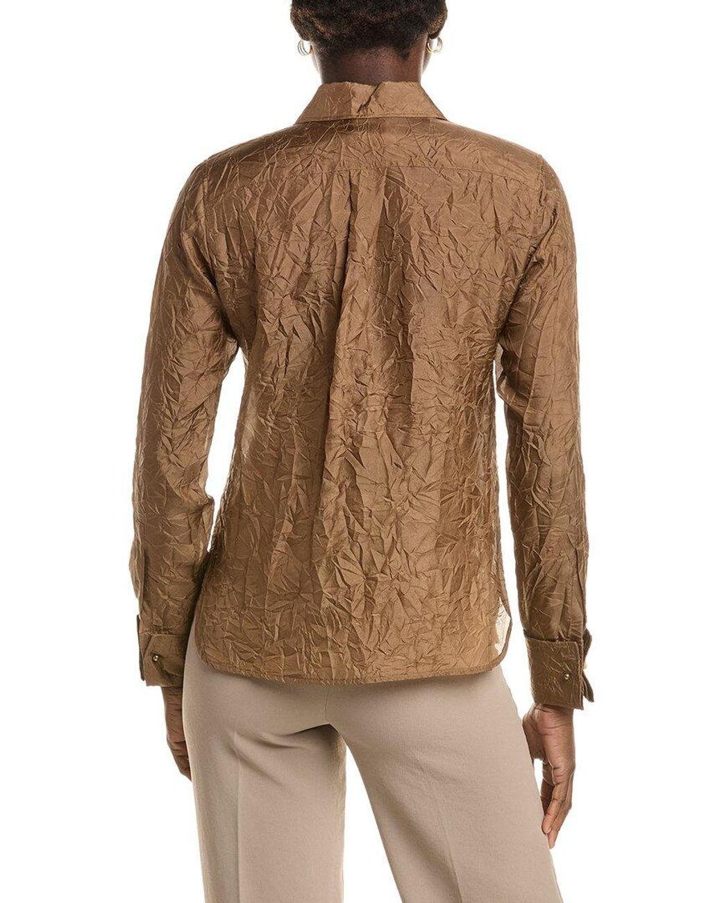 Max Mara Brown Eloisa Silk Shirt