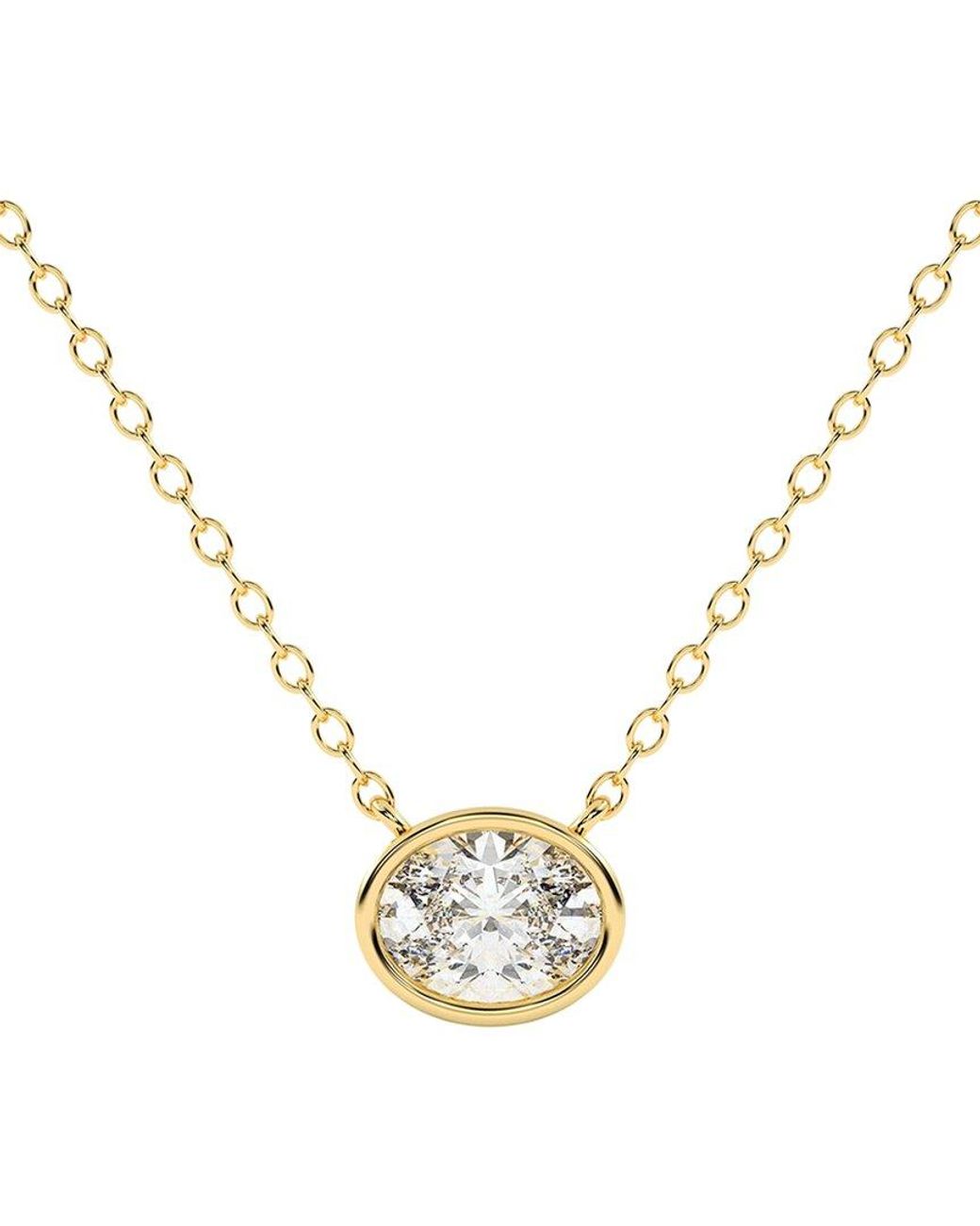 Diamond Select Cuts Metallic 14K 0.50 Ct. Tw. Diamond Pendant Necklace