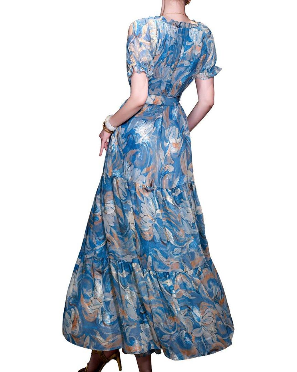 BRC By BURRYCO Blue Off-The-Shoulder Maxi Dress