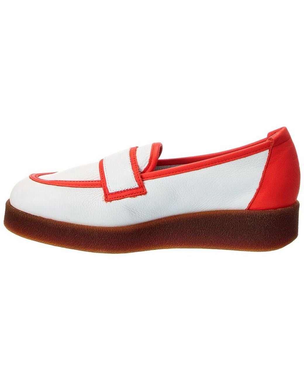 Arche Red Comael Leather Platform Loafer
