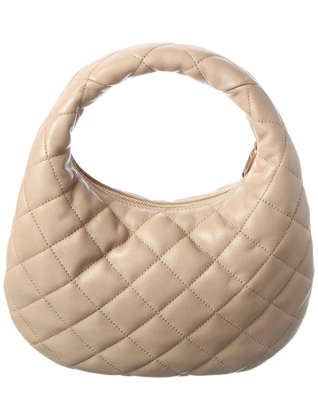 Saint Laurent Natural Icarino Quilted Leather Hobo Bag