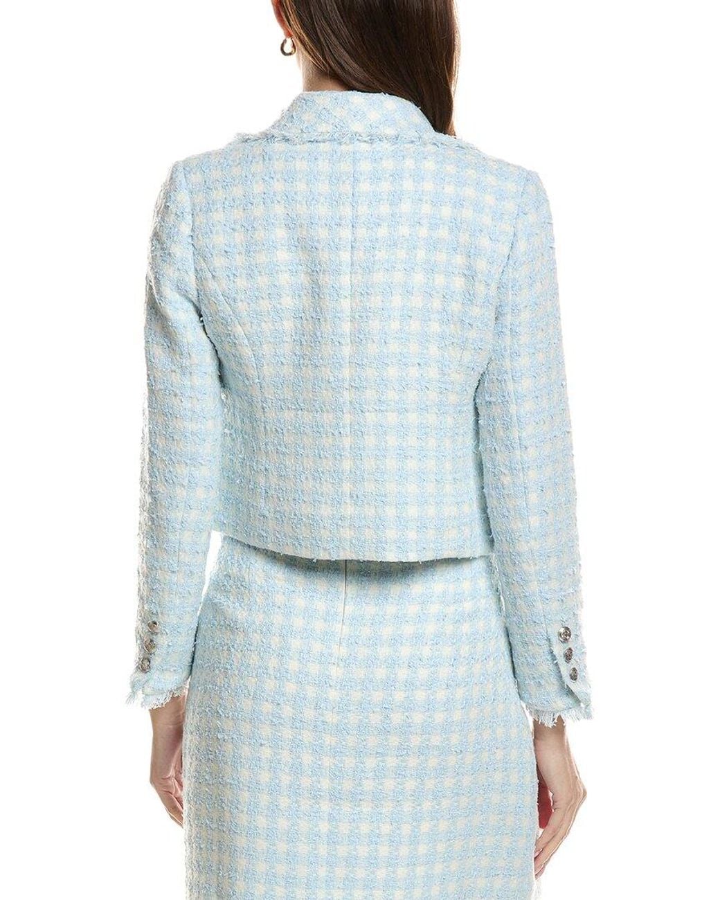 tyler boe Blue Leah Boucle Jacket