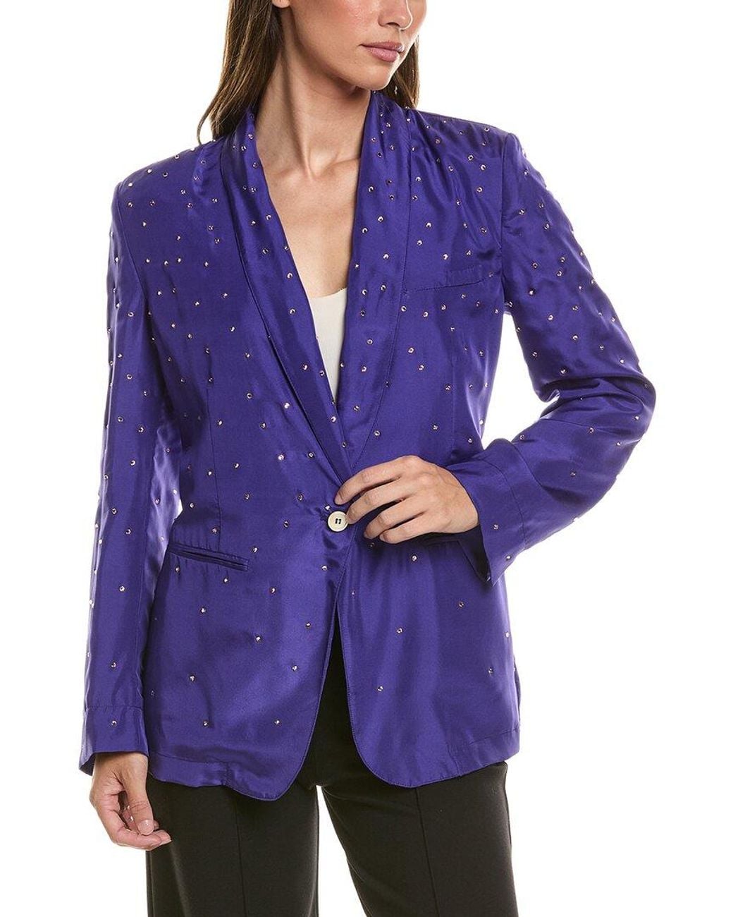 Forte_forte Purple Silk Jacket