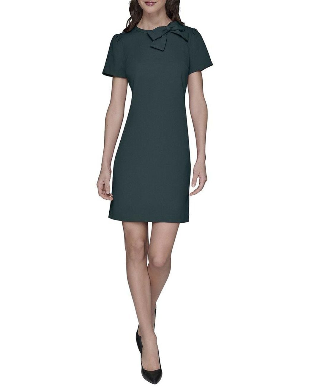 Karl Lagerfeld Blue Scuba A-Line Dress