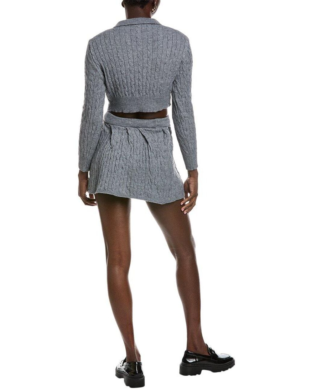 Lyra & Co Gray 2Pc Sweater & Skirt Set