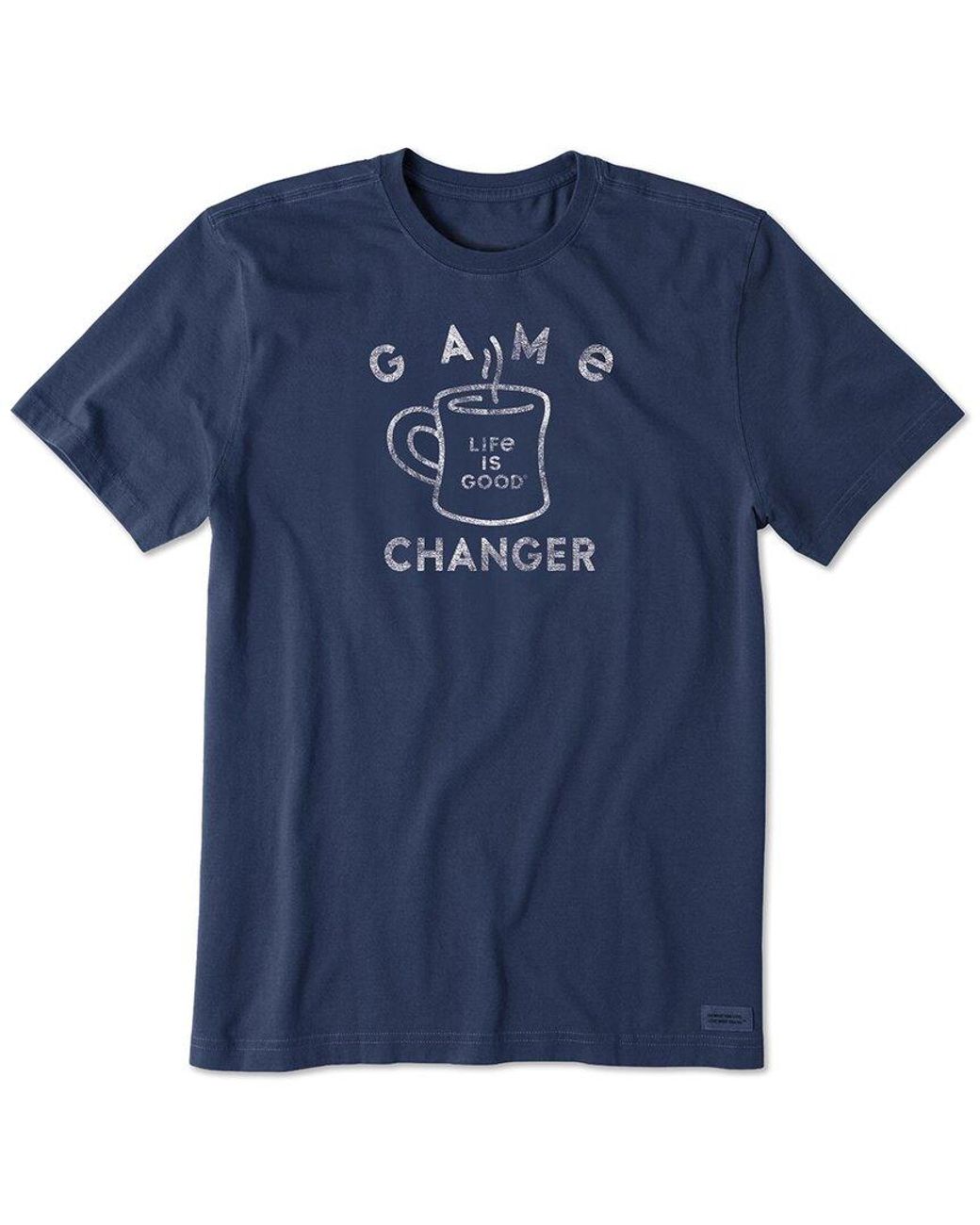Life Is Good. Blue Life Is Good Crusher T-shirt for men