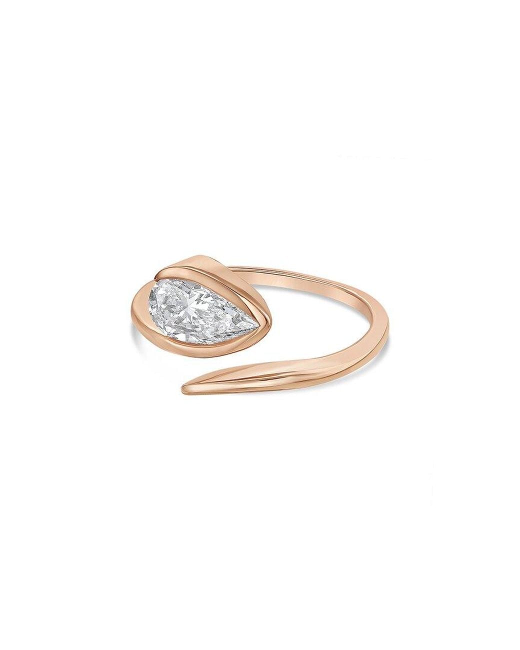 Diana M White Diana M. 18K Rose 8.00 Ct. Tw. Lab-Grown Diamond Solitaire Ring