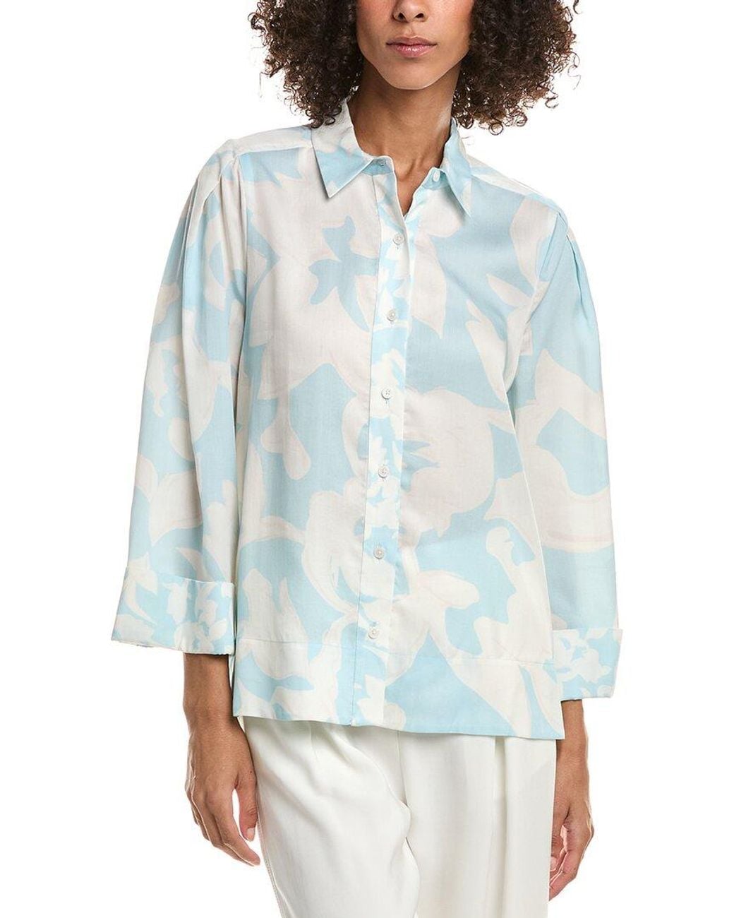 10 Crosby Derek Lam Blue Lacey Button Down Shirt