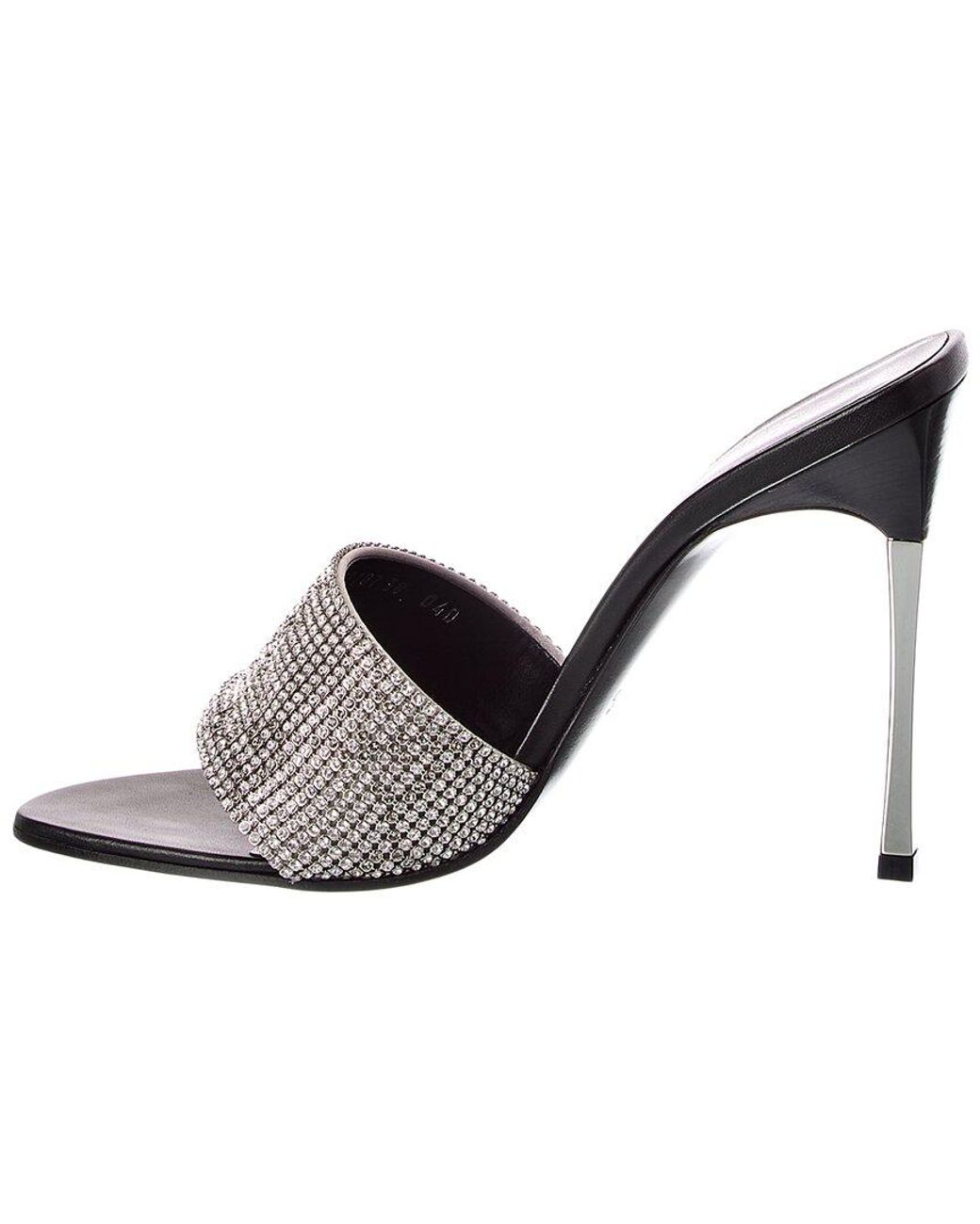 Gucci Gray Bombshell Crystal Mesh Sandal