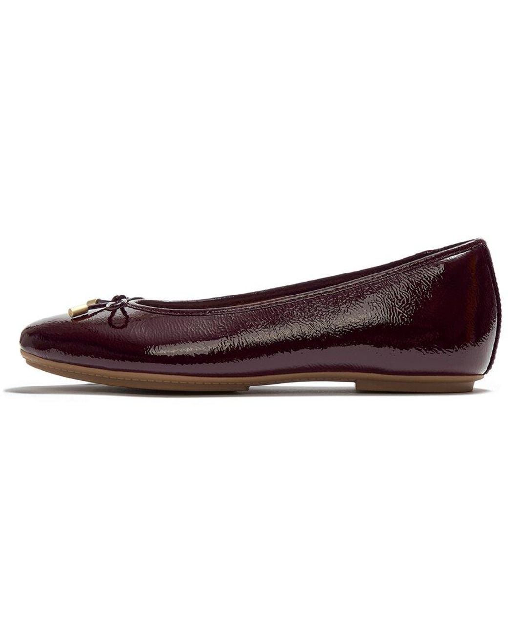Fitflop Brown Delicato Patent Ballet Flat