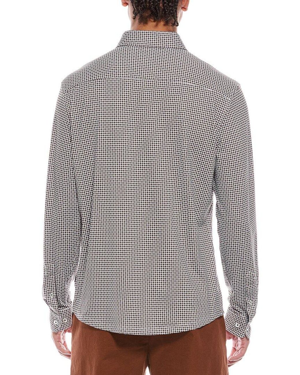 Stone Rose Gray Techno Stretch Performance Shirt for men