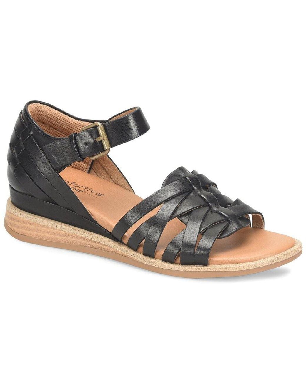 Comfortiva Blue Marina Leather Sandal