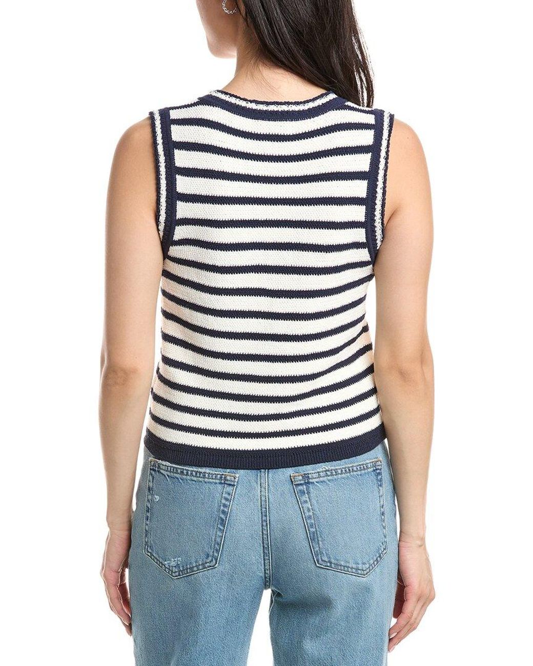 Rag & Bone Blue Meghan Stripe Vest