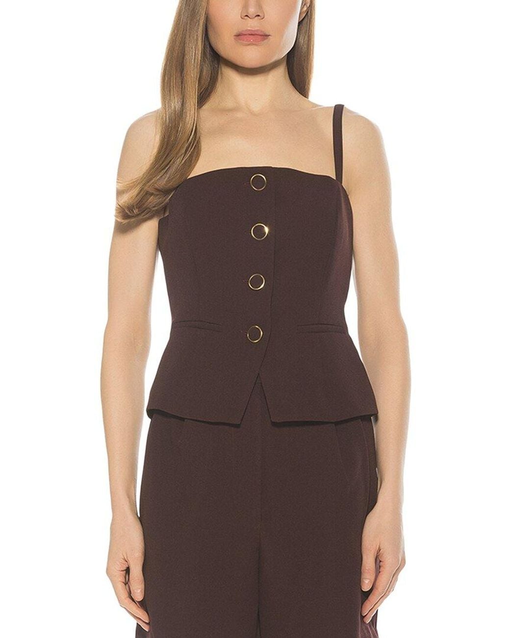 Alexia Admor Purple Amandine Vest Top