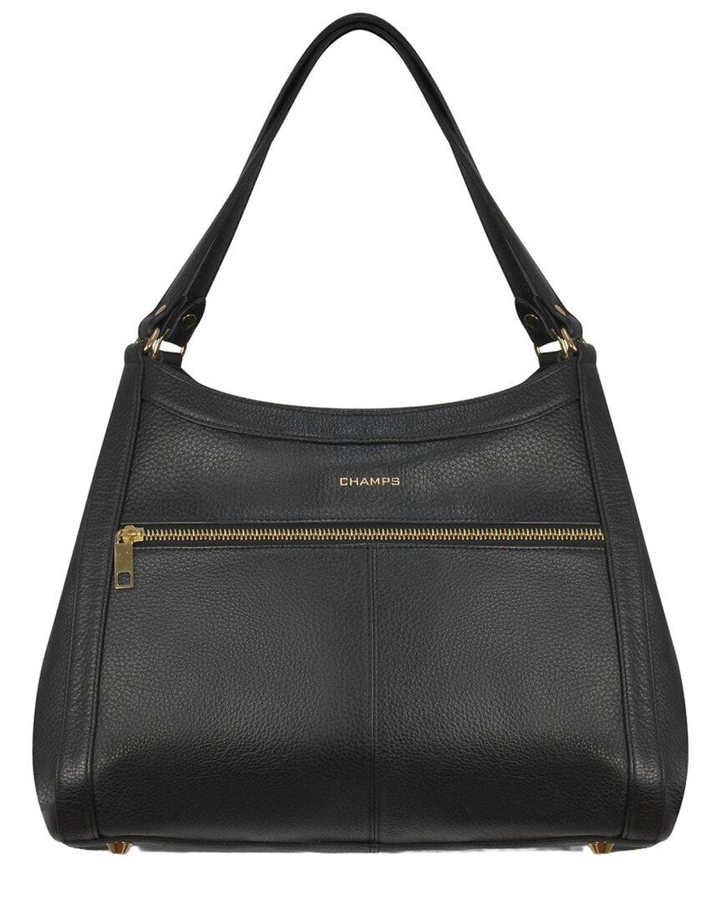 CHAMPS Black Gala Leather Hobo Bag