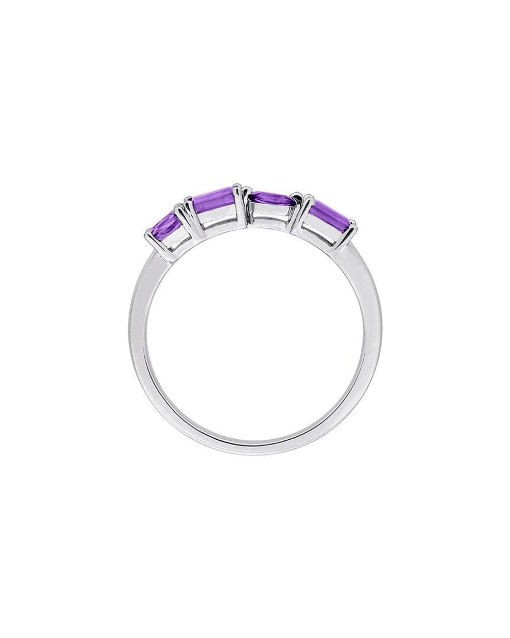 Rina Limor Multicolor 0.38 Ct. Tw. Amethyst Anniversary Band Ring