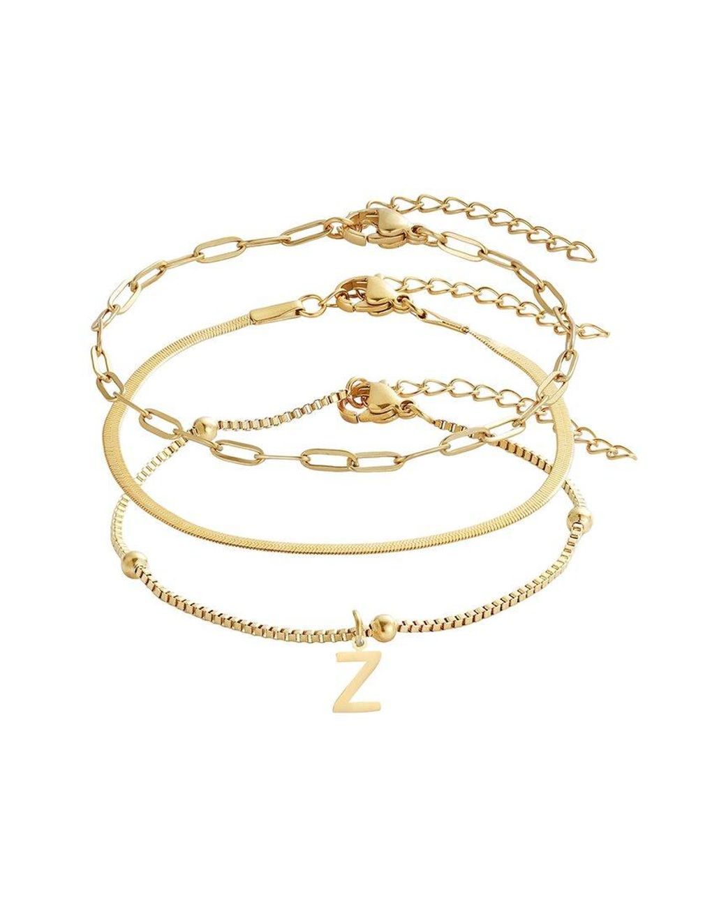Adornia White 18K Plated Stainless Steel Bracelet