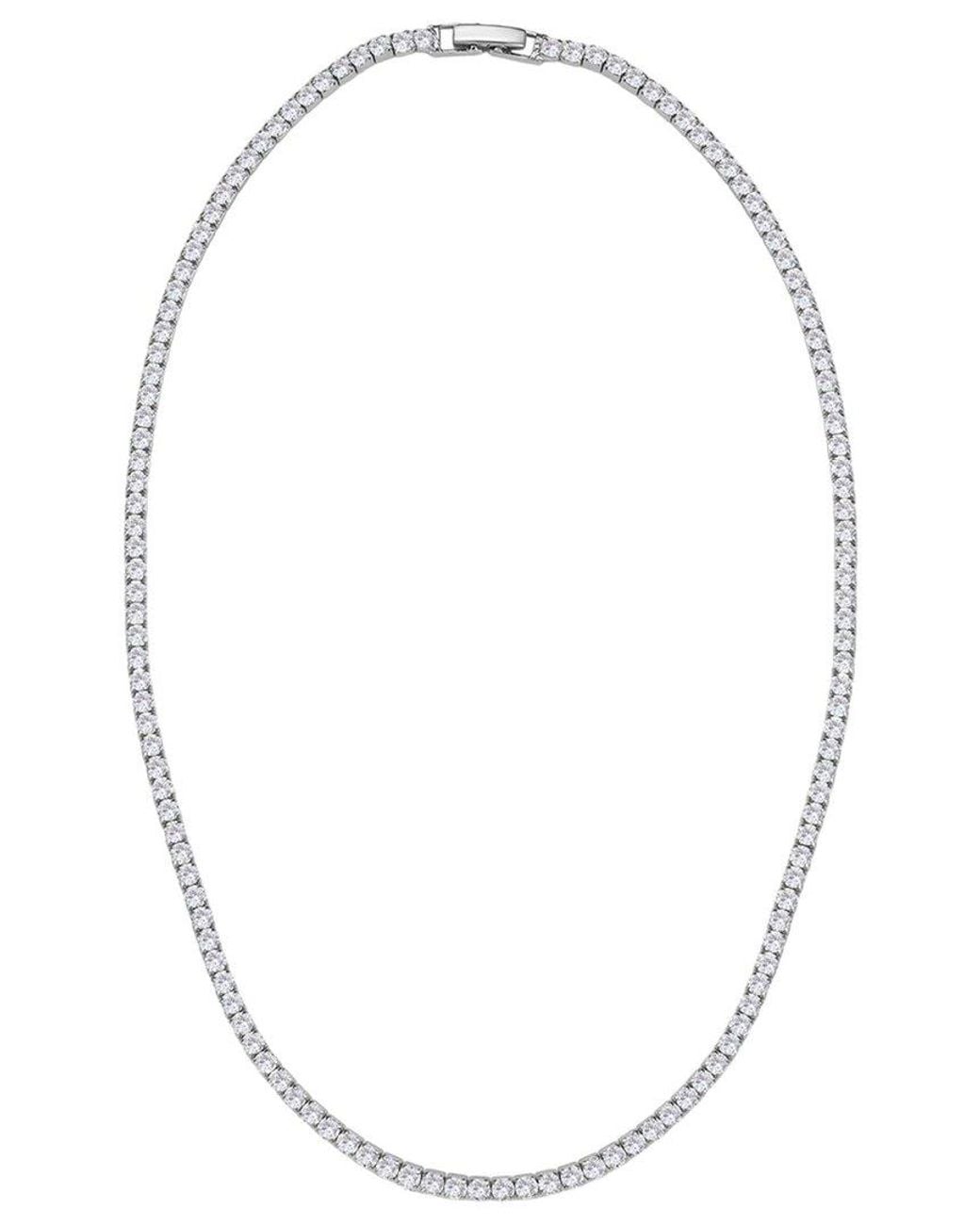 Adornia Metallic Plated 3Mm Tennis Chain Necklace