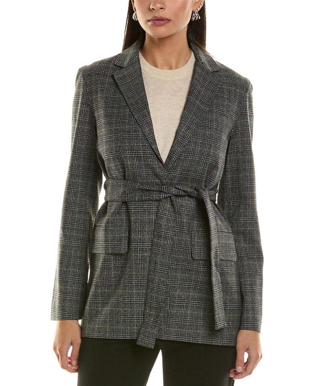 Proenza Schouler Gray Label Plaid Suiting Blazer