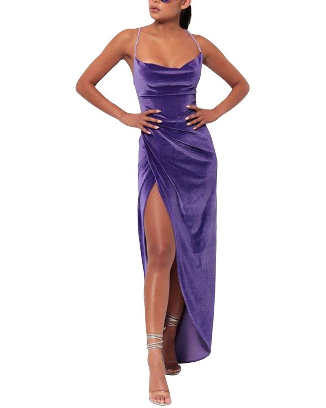 Michele Laperle Michel Laperle Maxi Dress in Purple | Lyst