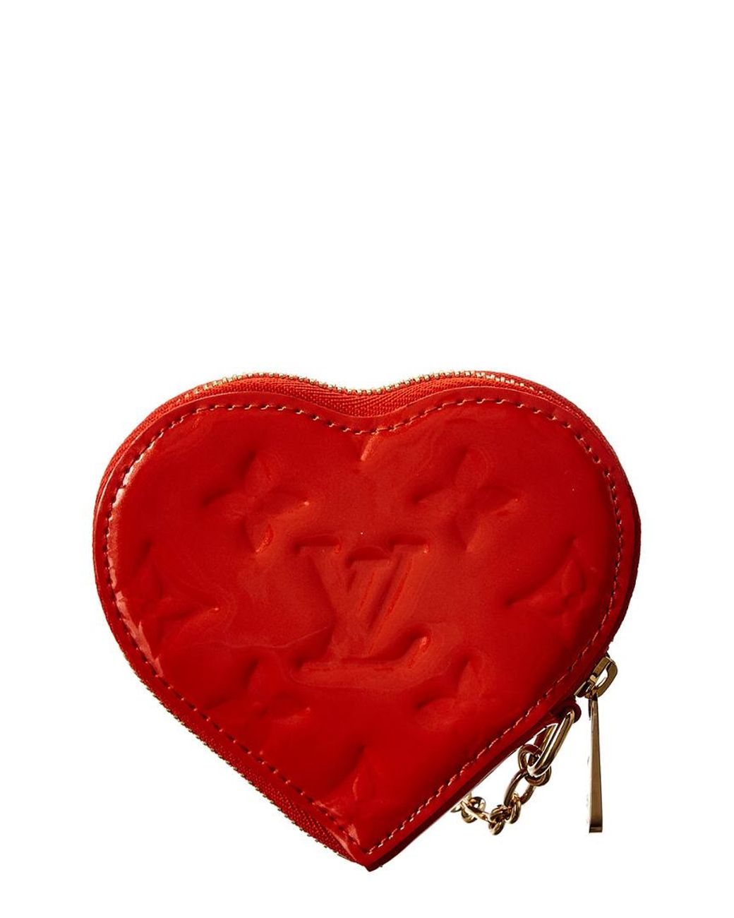 Louis Vuitton Porte Monnaies Cruer Green Pepermint Vernis Heart Shaped Coin  Case at 1stDibs