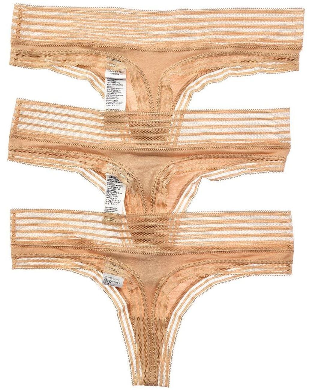 Calvin Klein Natural 3Pk Thong