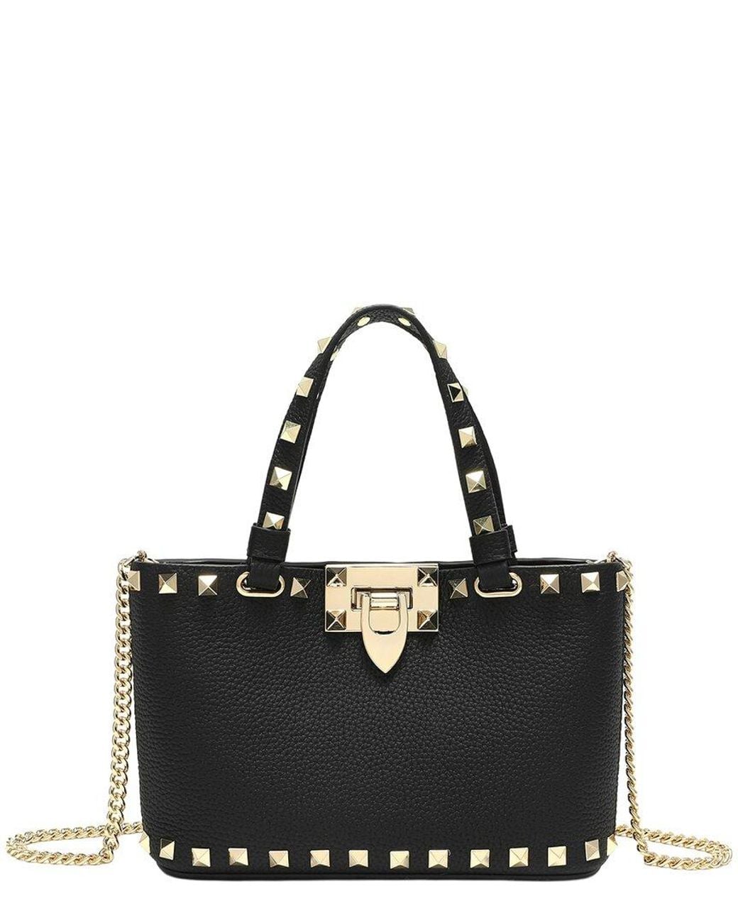 Tiffany & Fred Paris Black Studded Leather Crossbody