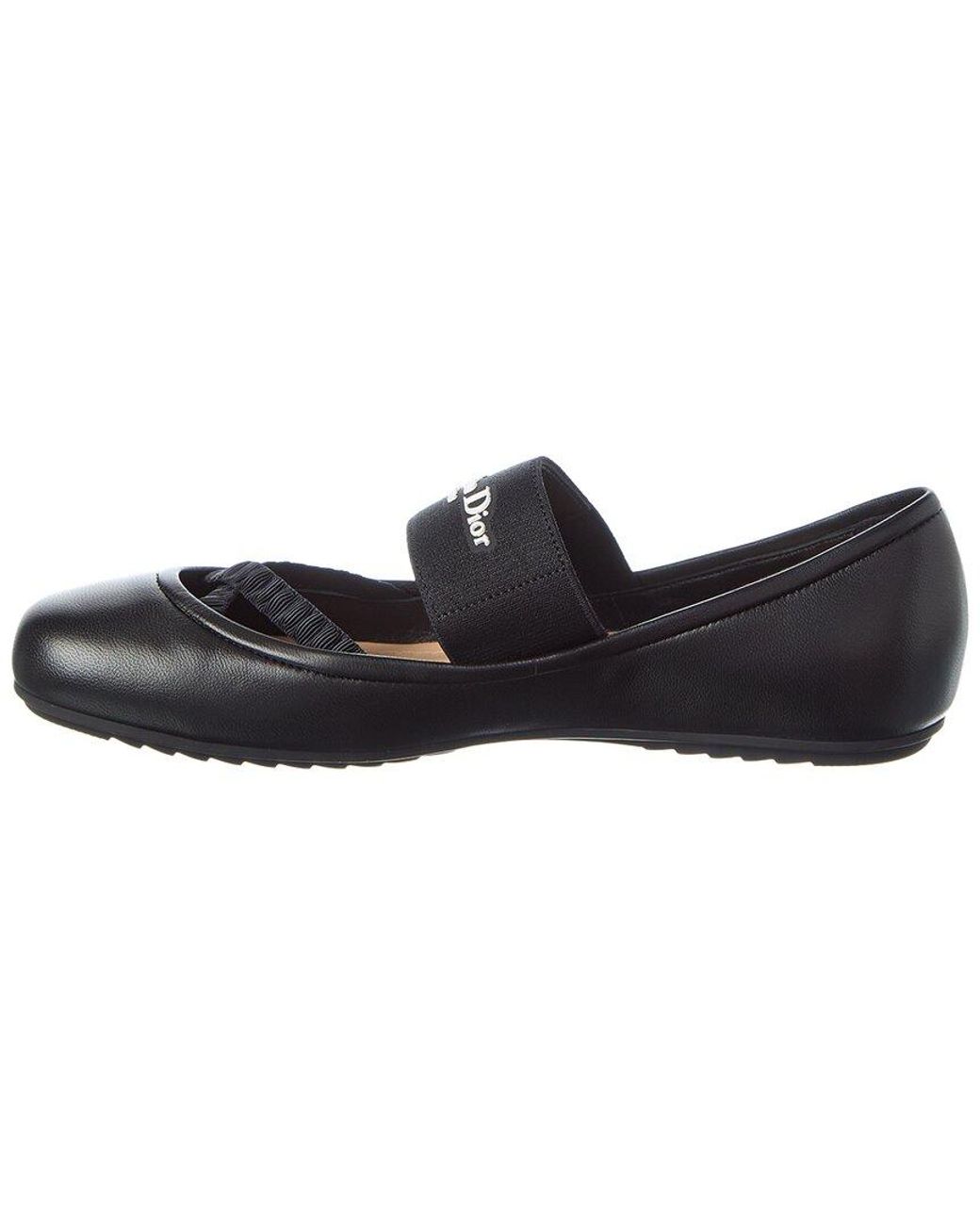 Dior Black Shade Leather Flat