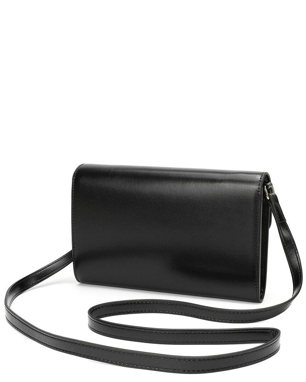 Tiffany & Fred Paris Black Smooth Leather Clutch