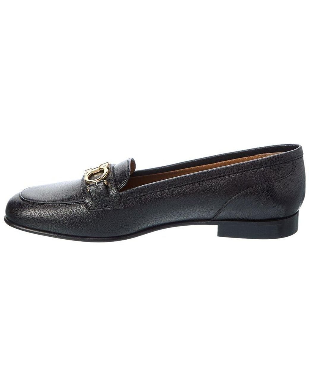 Ferragamo Blue Gancini Leather Loafer