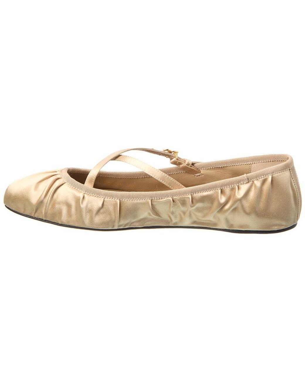 Dolce & Gabbana Natural Logo Satin Flat