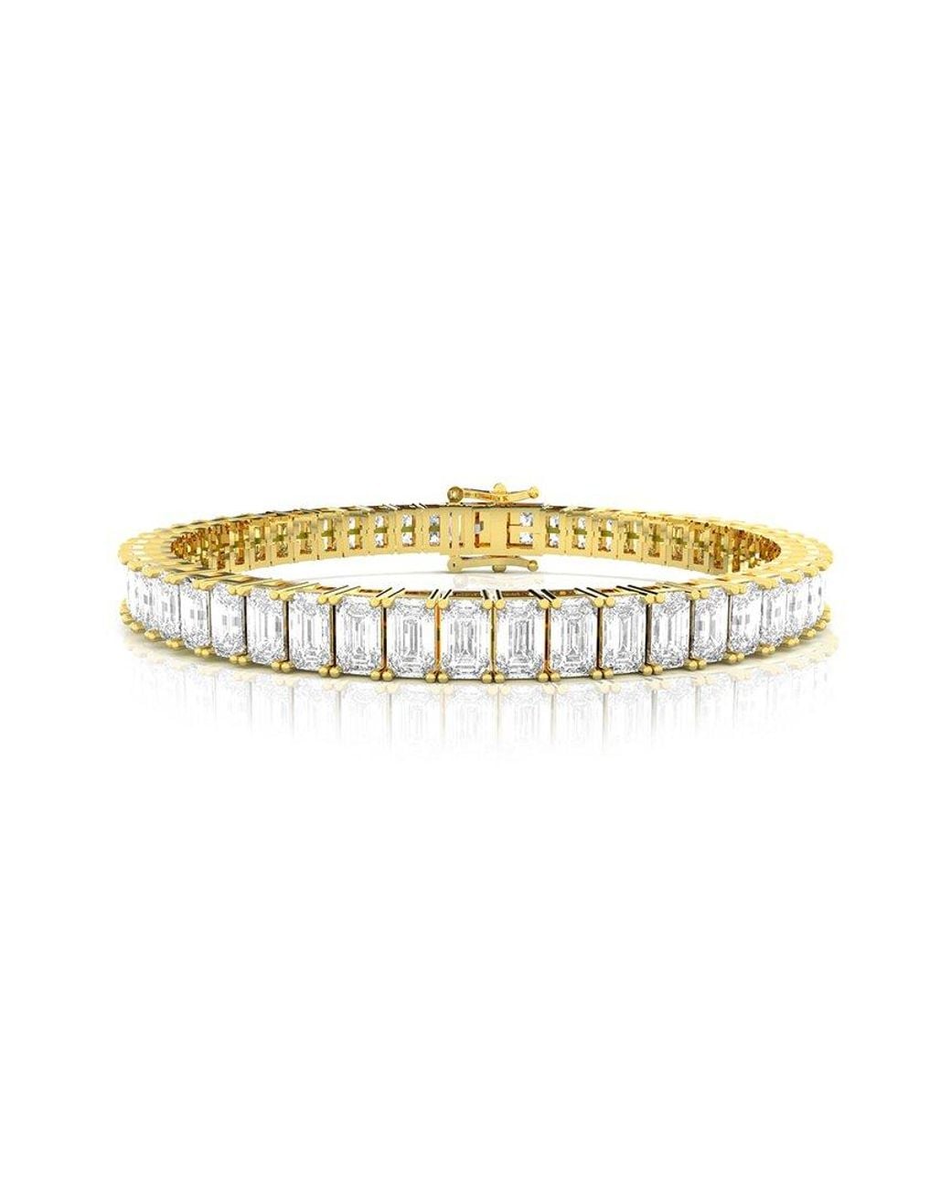 Amairah Metallic 14K 15.00 Ct. Tw. Lab-Grown Diamond Tennis Bracelet