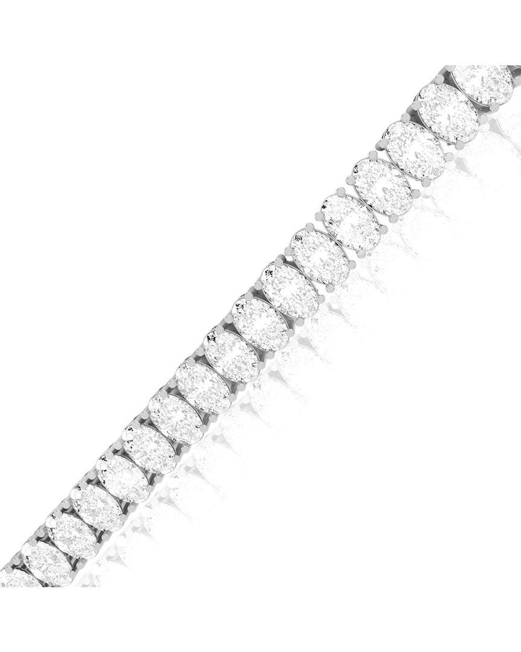 Amairah White 14K 15.00 Ct. Tw. Lab-Grown Diamond Tennis Bracelet