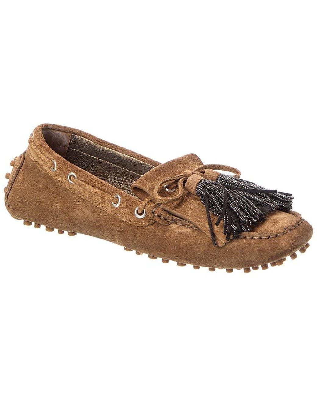 Brunello Cucinelli Brown Suede Loafer