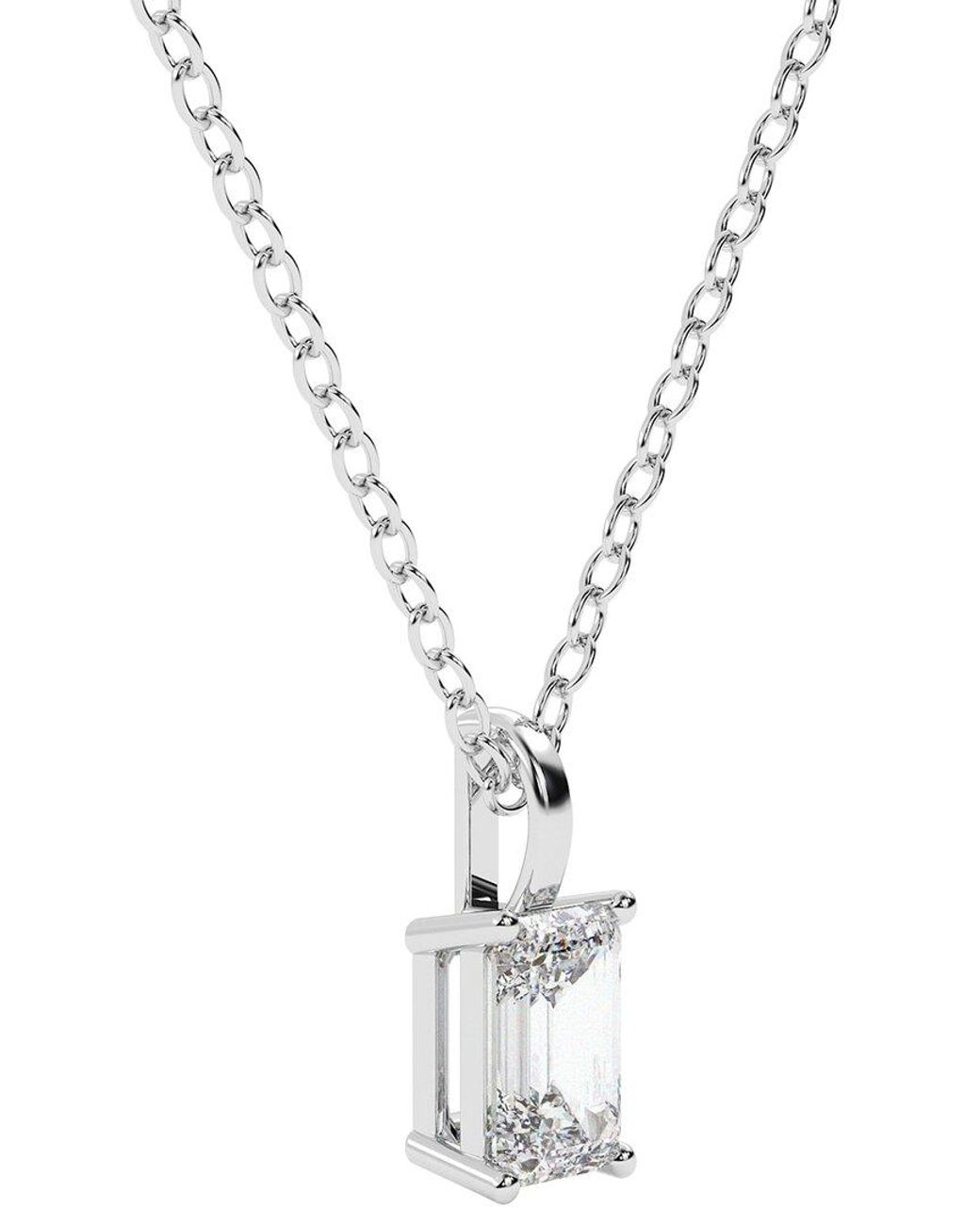 Diamond Select Cuts Metallic 14K 0.25 Ct. Tw. Diamond Pendant Necklace