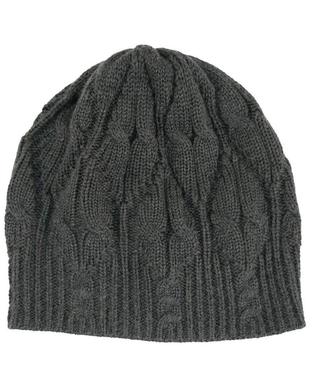 Portolano Gray Merino Wool Chunky Beanie for men