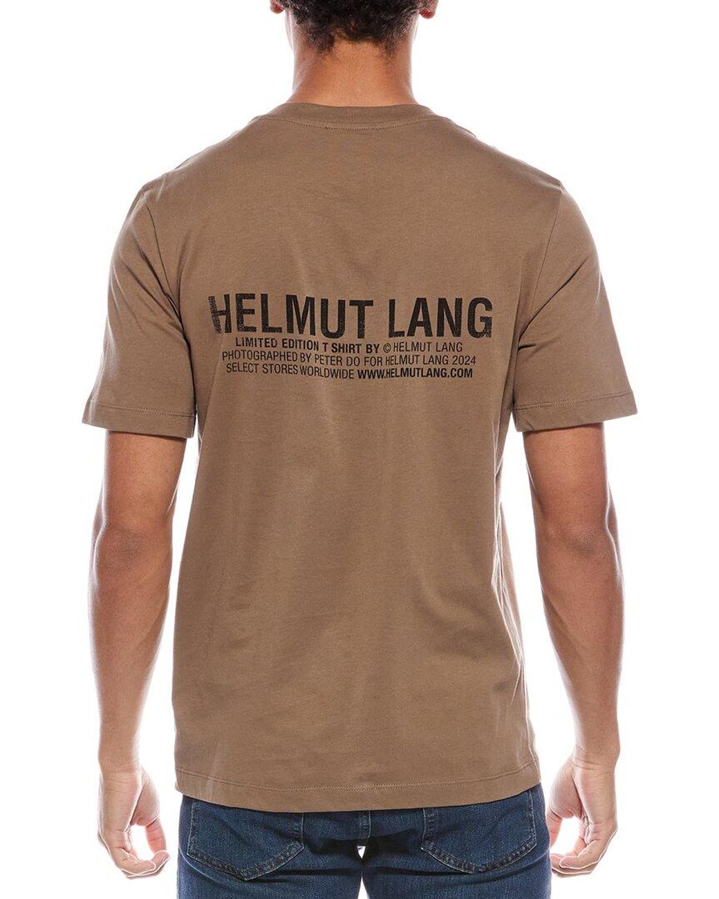 Helmut Lang Brown Postcard T-Shirt for men