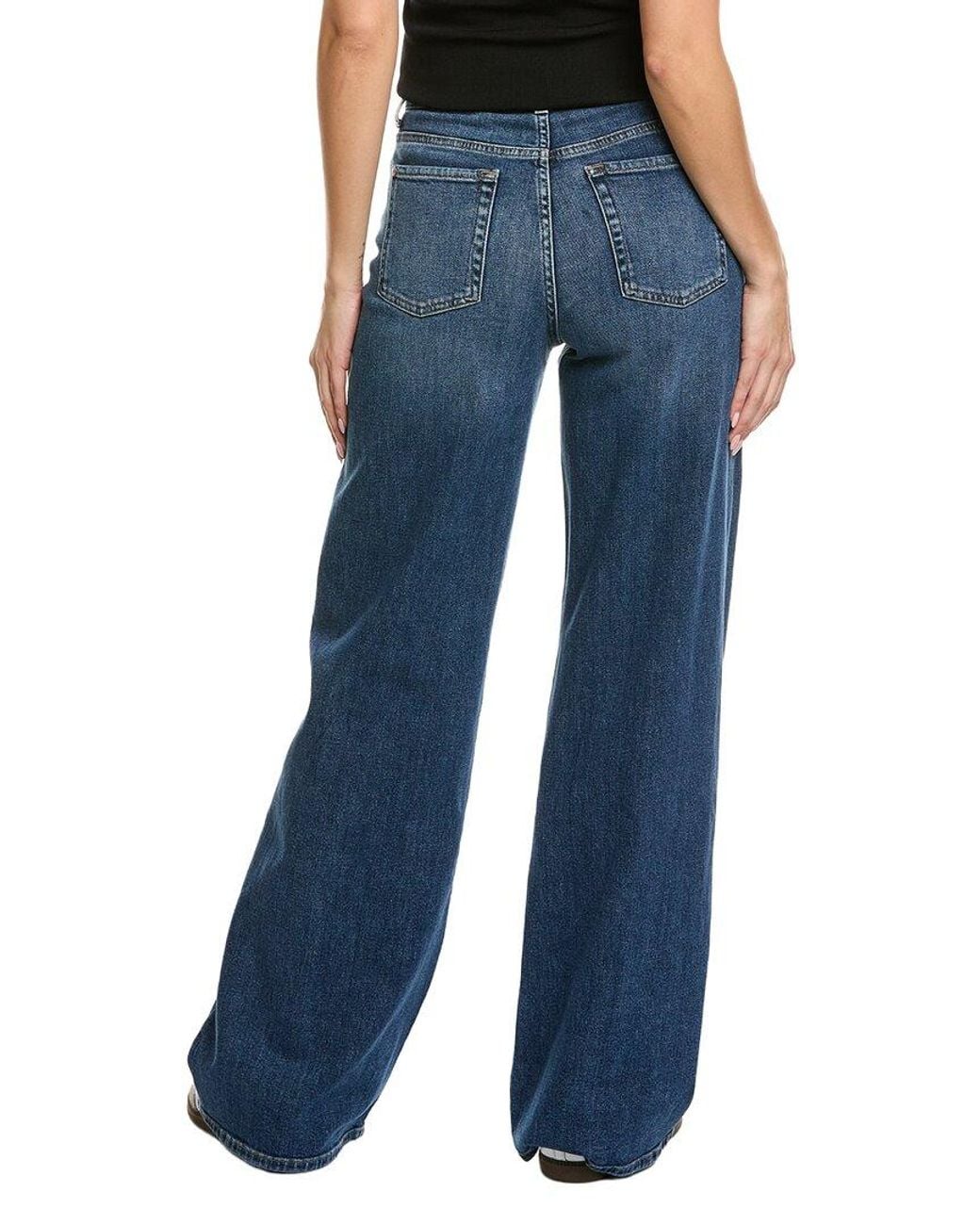 7 For All Mankind Blue Lotta Beida Wide Leg Jean