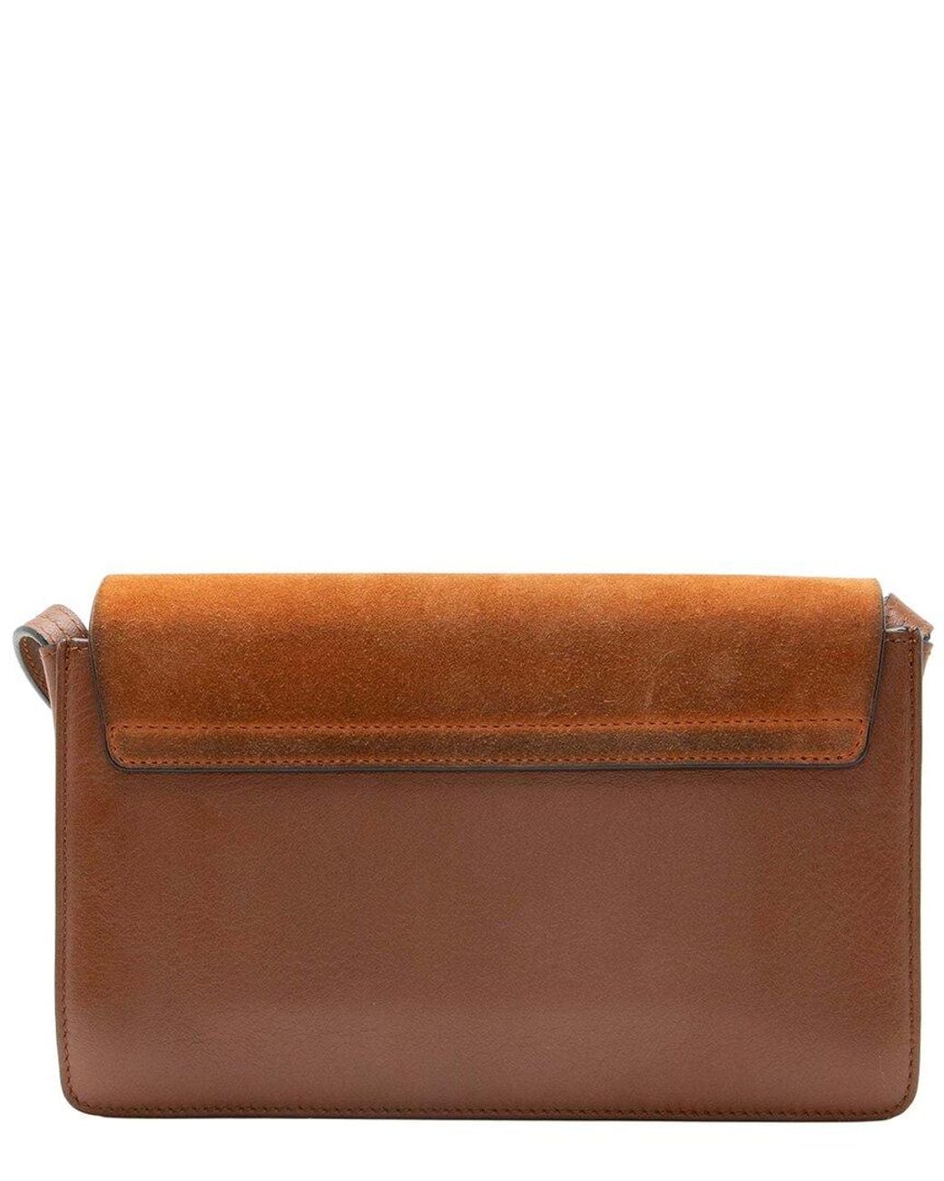 Chloé Brown Calfskin Suede Faye Small Shoulder Bag (authentic Pre-loved)