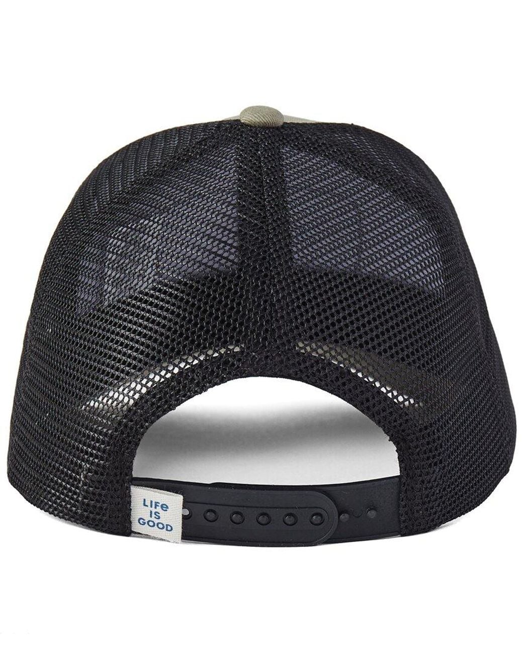 Life Is Good. Gray Trucker Hat for men