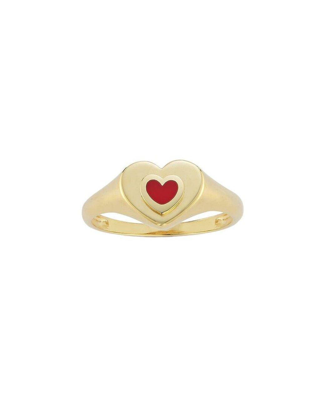 Ember Fine Jewelry White 14K Heart Signet Ring