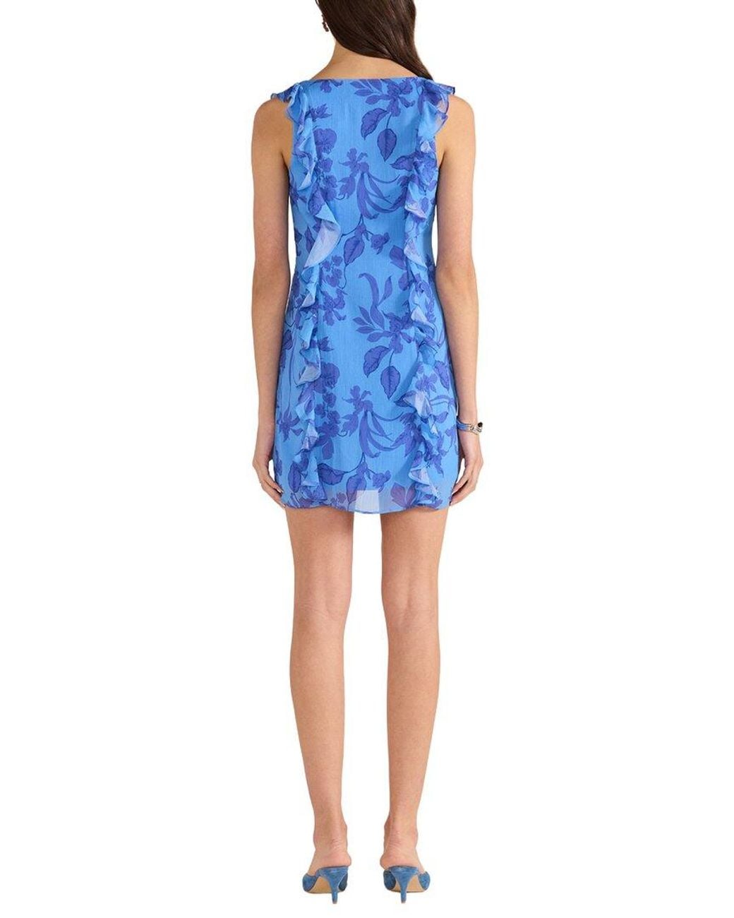 MINKPINK Blue Jeanne Ruffle Mini Dress